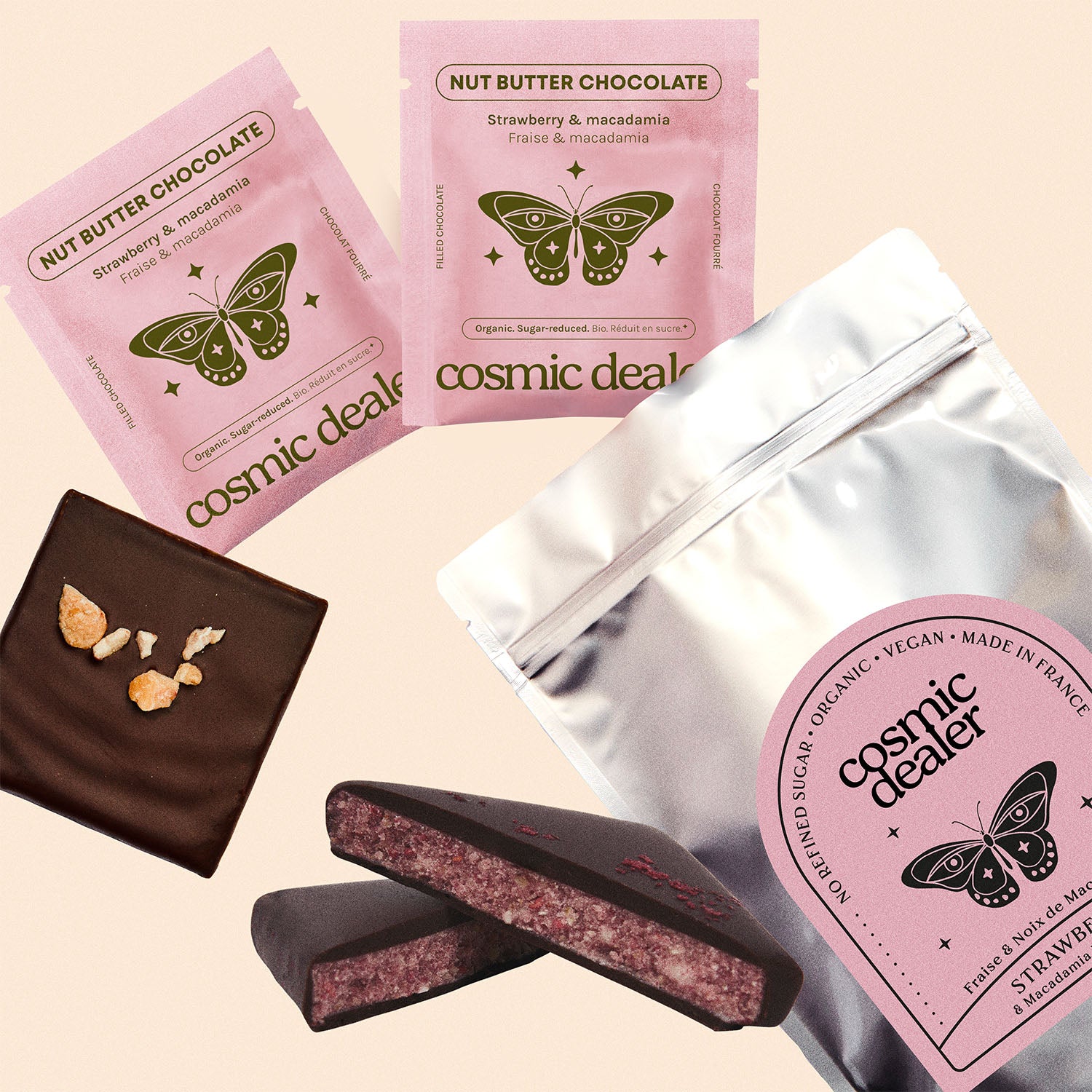 Strawberry & Macadamia Chocolates