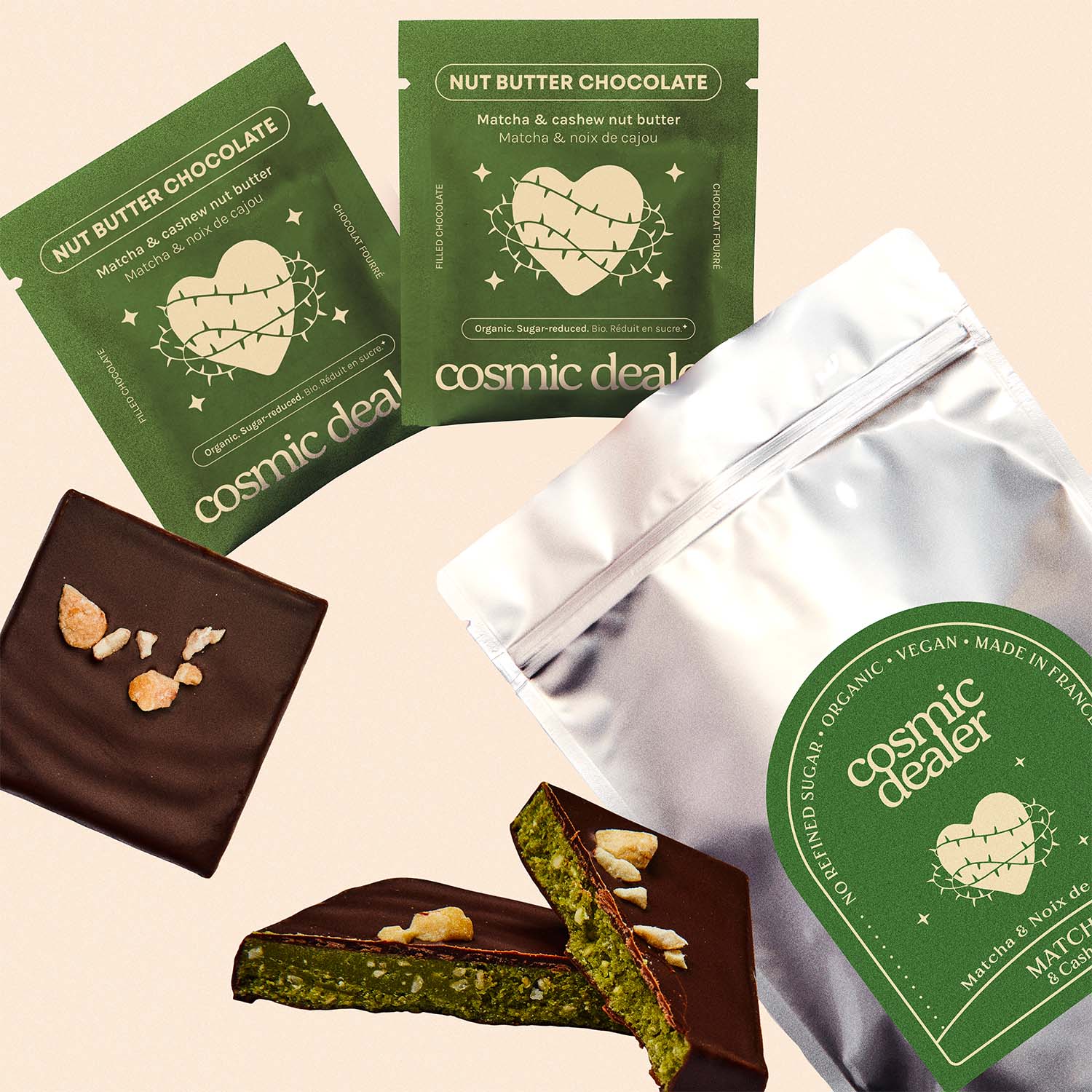 Chocolats Matcha & Cajou